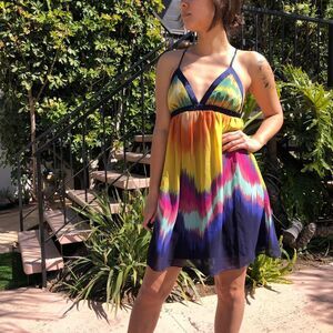 Colorful Watercolor Printed Dress 🎨